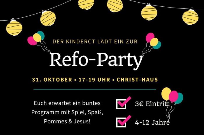 Refo-Party am 31. Oktober
